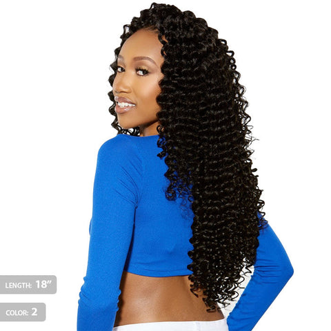 Sensationnel Ruwa Pre-Stretched Crochet Braids - 3X DEEP 18"/24" Sensationnel Ruwa Pre-Stretched Crochet Braids - 3X DEEP 18"/24"
