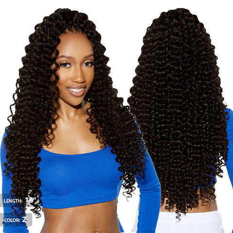 Sensationnel Ruwa Pre-Stretched Crochet Braids - 3X DEEP 18"/24" Sensationnel Ruwa Pre-Stretched Crochet Braids - 3X DEEP 18"/24"