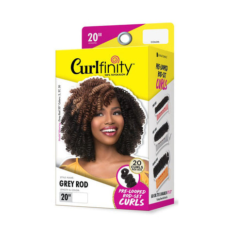 Sensationnel Curlfinity Pre-Loop Rod-Set Curls Bulk Braid - GREY ROD 10/20" Sensationnel Curlfinity Pre-Loop Rod-Set Curls Bulk Braid - GREY ROD 10/20"