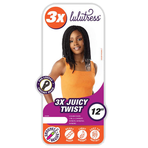 Sensationnel Lulutress Pre-Looped Crochet Braid - 3X JUICY TWIST 12 Sensationnel Lulutress Pre-Looped Crochet Braid - 3X JUICY TWIST 12