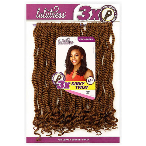 Sensationnel Lulutress Pre-Looped Crochet Braid - 3X KINKY TWIST 12/18" Sensationnel Lulutress Pre-Looped Crochet Braid - 3X KINKY TWIST 12/18"