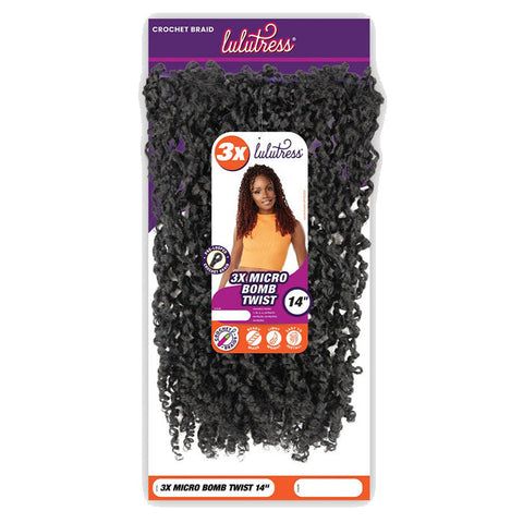 Sensationnel Lulutress Pre-Looped Crochet Braid - 3X MICRO BOMB TWIST 14" Sensationnel Lulutress Pre-Looped Crochet Braid - 3X MICRO BOMB TWIST 14"