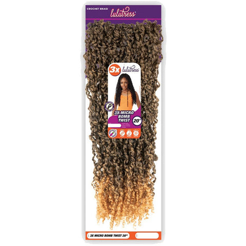 Sensationnel Lulutress Pre-Looped Crochet Braid - 3X MICRO BOMB TWIST 20" Sensationnel Lulutress Pre-Looped Crochet Braid - 3X MICRO BOMB TWIST 20"