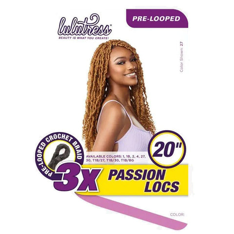 Sensationnel Lulutress Pre-Looped Crochet Braid - 3X PASSION LOCS 20" Sensationnel Lulutress Pre-Looped Crochet Braid - 3X PASSION LOCS 20"