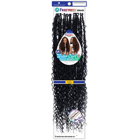 Freetress Pre-Loop Crochet Braids - 3X WATER CURL BOHO BRAIDS 22" Freetress Pre-Loop Crochet Braids - 3X WATER CURL BOHO BRAIDS 22"