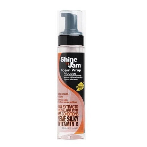 Ampro Shine N' Jam FOAM WRAP MOUSSE SUPERME HOLD 8OZ Ampro Shine N' Jam FOAM WRAP MOUSSE SUPERME HOLD 8OZ