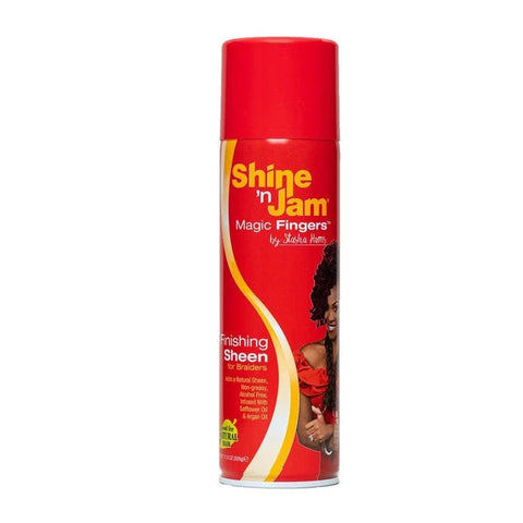 Ampro Shine N' Jam Magic Fingers Finshing Sheen for Braiders 11.5 oz Ampro Shine N' Jam Magic Fingers Finshing Sheen for Braiders 11.5 oz