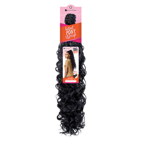 Sensationnel Synthetic Ponytail Instant Pony Wrap Braided Loose Deep 26" Sensationnel Synthetic Ponytail Instant Pony Wrap Braided Loose Deep 26"