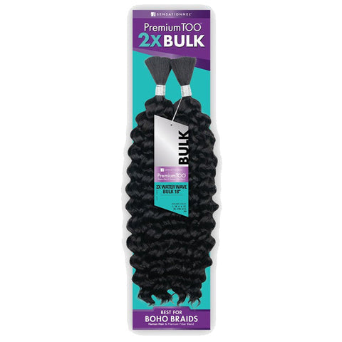 Sensationnel Premium Too Human Hair Blend 2X Bulk Braids -2X WATER WAVE BULK 18" Sensationnel Premium Too Human Hair Blend 2X Bulk Braids -2X WATER WAVE BULK 18"