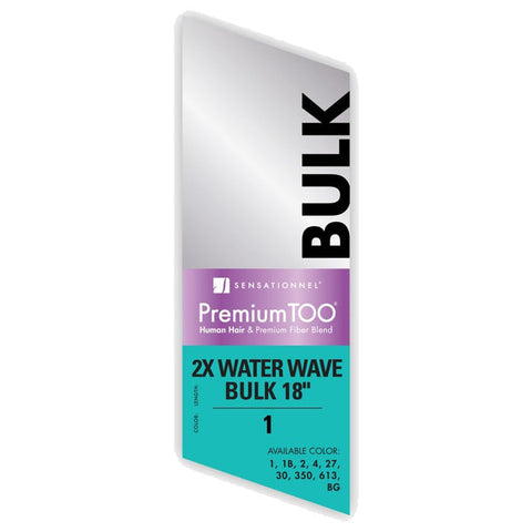 Sensationnel Premium Too Human Hair Blend 2X Bulk Braids -2X WATER WAVE BULK 18" Sensationnel Premium Too Human Hair Blend 2X Bulk Braids -2X WATER WAVE BULK 18"
