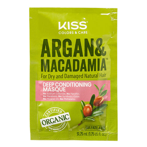 Kiss Colors & Care Argan and Macadamia Deep Conditioning Masque 1.75 fl oz Kiss Colors & Care Argan and Macadamia Deep Conditioning Masque 1.75 fl oz