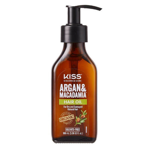 Kiss Colors & Care Argan and Macadamia Hair Oil 3.38 fl oz Kiss Colors & Care Argan and Macadamia Hair Oil 3.38 fl oz