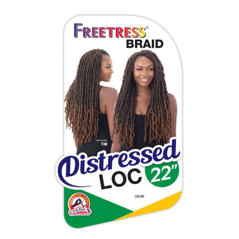 Freetress Pre-Looped Crochet Braid - DISTRESSED LOC 22" Freetress Pre-Looped Crochet Braid - DISTRESSED LOC 22"