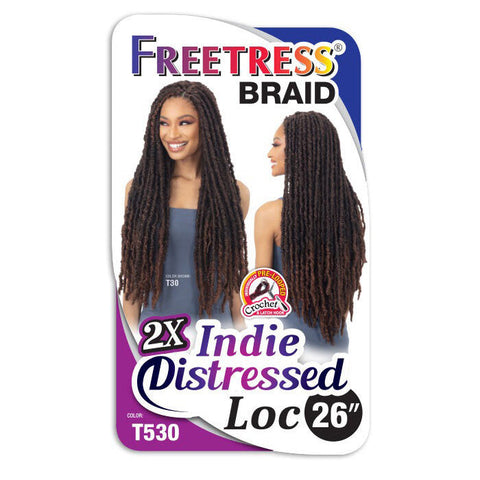 Freetress Pre-Looped Crochet Braid - 2X INDIE DISTRESSED LOC 26" Freetress Pre-Looped Crochet Braid - 2X INDIE DISTRESSED LOC 26"