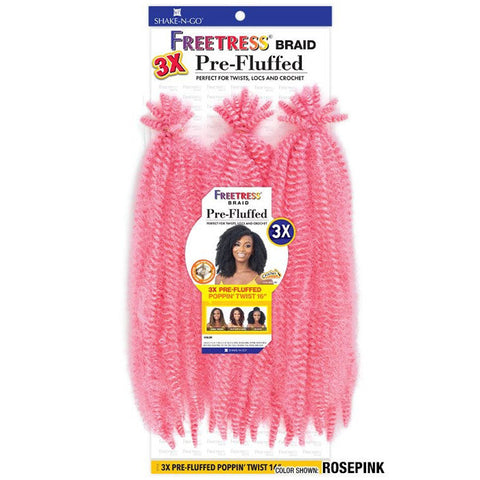 Freetress Pre-Looped Crochet Braid - 3X PRE-FLUFFED POPPIN TWIST 16" Freetress Pre-Looped Crochet Braid - 3X PRE-FLUFFED POPPIN TWIST 16"
