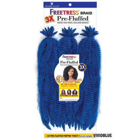 Freetress Pre-Looped Crochet Braid - 3X PRE-FLUFFED POPPIN TWIST 16" Freetress Pre-Looped Crochet Braid - 3X PRE-FLUFFED POPPIN TWIST 16"