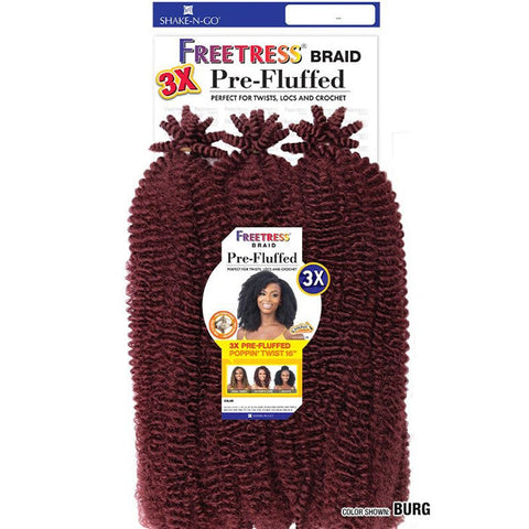 Freetress Pre-Looped Crochet Braid - 3X PRE-FLUFFED POPPIN TWIST 16" Freetress Pre-Looped Crochet Braid - 3X PRE-FLUFFED POPPIN TWIST 16"