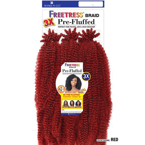 Freetress Pre-Looped Crochet Braid - 3X PRE-FLUFFED POPPIN TWIST 16" Freetress Pre-Looped Crochet Braid - 3X PRE-FLUFFED POPPIN TWIST 16"