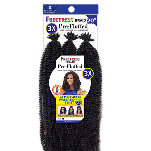 Freetress Crochet Braid - 3X PRE-FLUFFED WATER POPPIN TWIST 20" Freetress Crochet Braid - 3X PRE-FLUFFED WATER POPPIN TWIST 20"