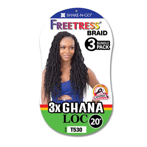 Freetress Pre-Looped Crochet Braid - 3X GHANA LOCS 20" Freetress Pre-Looped Crochet Braid - 3X GHANA LOCS 20"