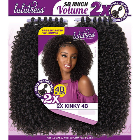 Sensationnel Lulutress Pre-Separated Pre-Looped Crochet Braid - 2X KINKY 4B Sensationnel Lulutress Pre-Separated Pre-Looped Crochet Braid - 2X KINKY 4B