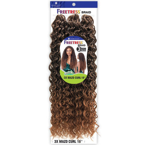 Freetress Crochet Braids 3 Bundle Pack - 3X MAZO CURL 18" Freetress Crochet Braids 3 Bundle Pack - 3X MAZO CURL 18"