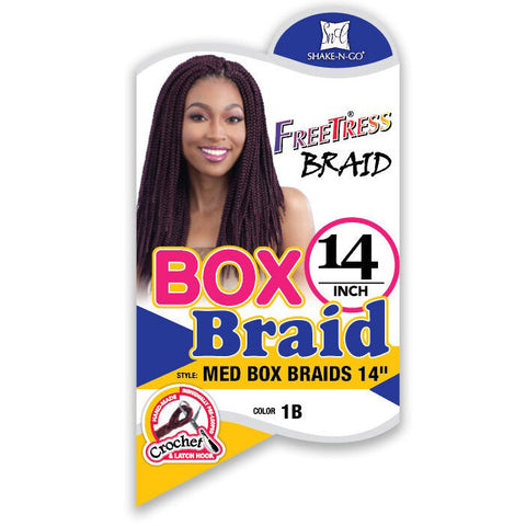Freetress Pre-Looped Crochet Braid - MED BOX BRAIDS 14" Freetress Pre-Looped Crochet Braid - MED BOX BRAIDS 14"