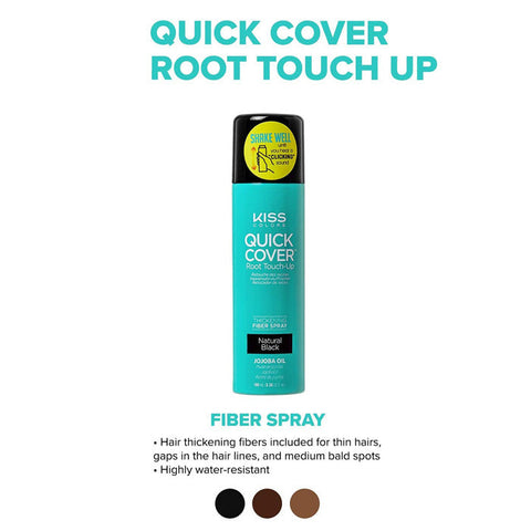 Kiss Colors Quick Cover Root Touch Up - THICKENING FIBER SPRAY Kiss Colors Quick Cover Root Touch Up - THICKENING FIBER SPRAY