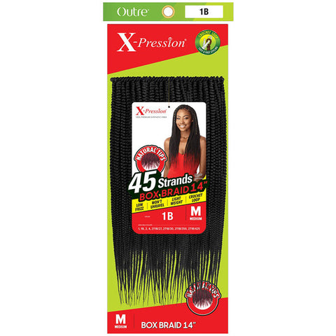 Outre X-Pression Pre-Looped Crochet Braids - BOX BRAID 20/26" MEDIUM Outre X-Pression Pre-Looped Crochet Braids - BOX BRAID 20/26" MEDIUM