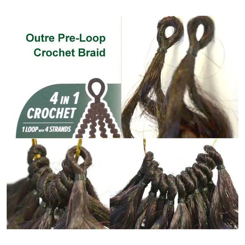 Outre X-Pression 4 In 1 Pre Loop Crochet Braid BAHAMAS CURL 14 Inch Outre X-Pression 4 In 1 Pre Loop Crochet Braid BAHAMAS CURL 14 Inch