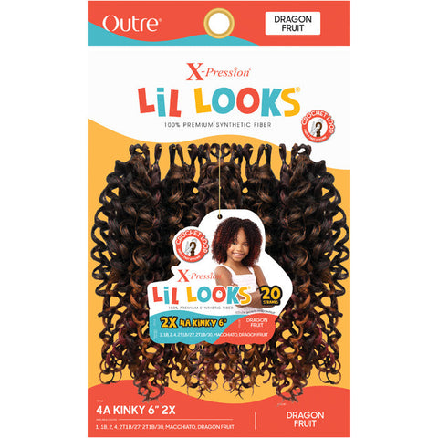Outre X-Pression Lil Looks Crochet Loop Braid - 2X 4A KINKY 6" Outre X-Pression Lil Looks Crochet Loop Braid - 2X 4A KINKY 6"