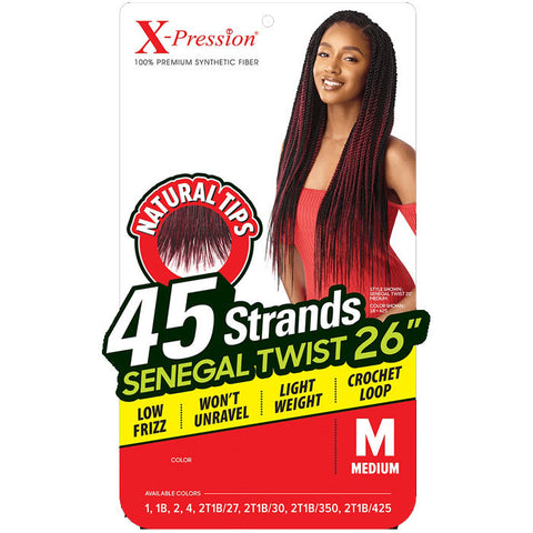 Outre X-Pression Pre Looped Crochet Braid - SENEGAL TWIST MEDIUM NATURAL TIP 14-26 Inch Outre X-Pression Pre Looped Crochet Braid - SENEGAL TWIST MEDIUM NATURAL TIP 14-26 Inch