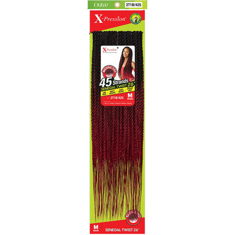 Outre X-Pression Pre Looped Crochet Braid - SENEGAL TWIST MEDIUM NATURAL TIP 14-26 Inch Outre X-Pression Pre Looped Crochet Braid - SENEGAL TWIST MEDIUM NATURAL TIP 14-26 Inch