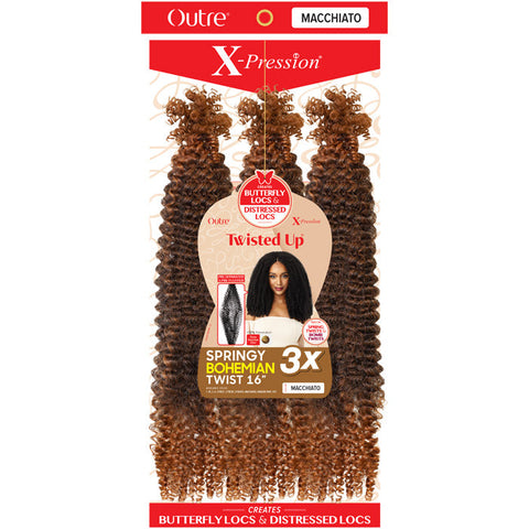 Outre X-Pression Twisted Up Crochet Braids 3X - SPRINGY BOHEMIAN TWIST 16" Outre X-Pression Twisted Up Crochet Braids 3X - SPRINGY BOHEMIAN TWIST 16"