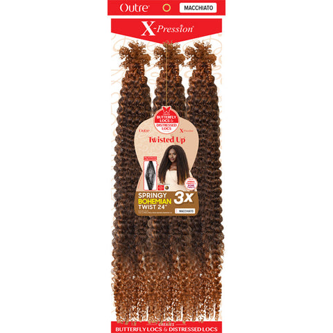 Outre X-Pression Twisted Up Crochet Braids 3X - SPRINGY BOHEMIAN TWIST 24" Outre X-Pression Twisted Up Crochet Braids 3X - SPRINGY BOHEMIAN TWIST 24"