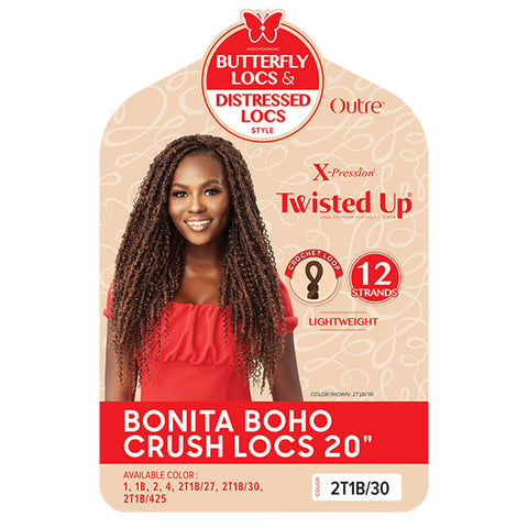 Outre X Pression Twisted Up Pre-Looped Crochet Braids - BONITA BOHO CRUSH LOCS 20" Outre X Pression Twisted Up Pre-Looped Crochet Braids - BONITA BOHO CRUSH LOCS 20"