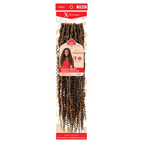 Outre X Pression Twisted Up Pre-Looped Crochet Braids - BONITA BOHO CRUSH LOCS 20" Outre X Pression Twisted Up Pre-Looped Crochet Braids - BONITA BOHO CRUSH LOCS 20"