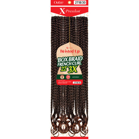 Outre X-Pression Twisted Up Crochet Braid - BOX BRAID FRENCH CURL 22" 3X Outre X-Pression Twisted Up Crochet Braid - BOX BRAID FRENCH CURL 22" 3X