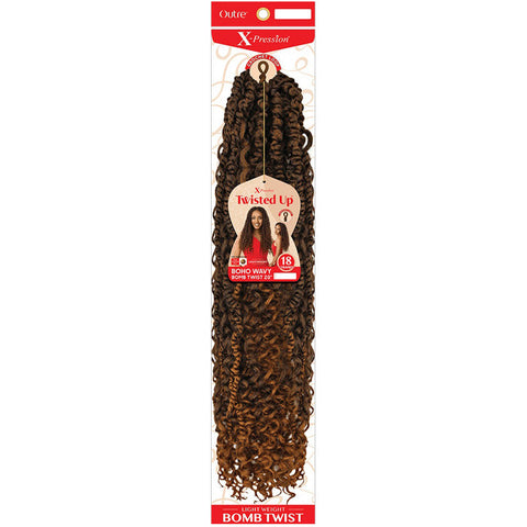 Outre X-Pression Twisted Up Pre-Looped Crochet Braid - BOHO WAVY BOMB TWIST 20" Outre X-Pression Twisted Up Pre-Looped Crochet Braid - BOHO WAVY BOMB TWIST 20"