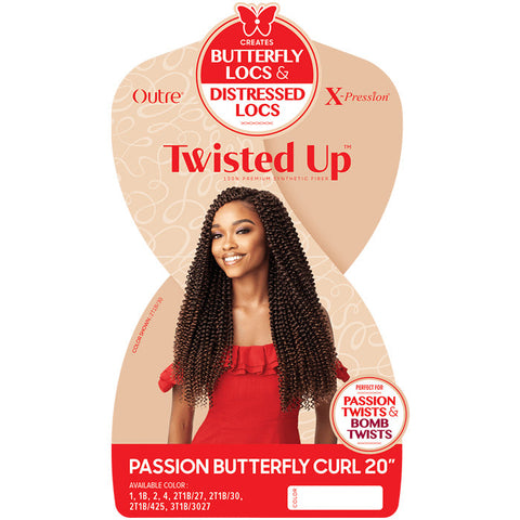 Outre X-Pression Twisted Up Crochet Braid - PASSION BUTTERFLY CURL 20" Outre X-Pression Twisted Up Crochet Braid - PASSION BUTTERFLY CURL 20"