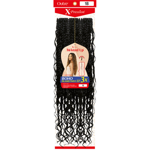 Outre X-Pression Twisted Up Pre-Loop Crochet Braid - BOHO ISLAND TWIST 22 3X Outre X-Pression Twisted Up Pre-Loop Crochet Braid - BOHO ISLAND TWIST 22 3X