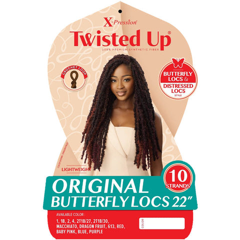 Outre X-Pression Twisted Up Crochet Loop Braid - ORIGINAL BUTTERFLY LOCS 22" Outre X-Pression Twisted Up Crochet Loop Braid - ORIGINAL BUTTERFLY LOCS 22"