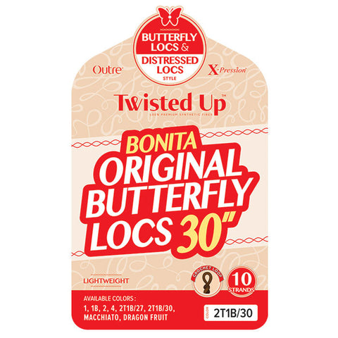 Outre X Pression Twisted Up Pre-Looped Crochet Braid - BONITA ORIGINAL BUTTERFLY LOCS 30" Outre X Pression Twisted Up Pre-Looped Crochet Braid - BONITA ORIGINAL BUTTERFLY LOCS 30"