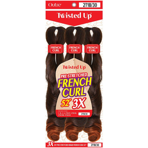 Outre X-Pression Twisted Up Pre-Stretched Braid - FRENCH CURL 52" 3X Outre X-Pression Twisted Up Pre-Stretched Braid - FRENCH CURL 52" 3X