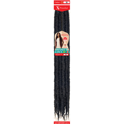 Outre X-Pression Twisted Up Distressed Butterfly Pre-Looped Crochet Braid - INFINITY LOCS 32" Outre X-Pression Twisted Up Distressed Butterfly Pre-Looped Crochet Braid - INFINITY LOCS 32"
