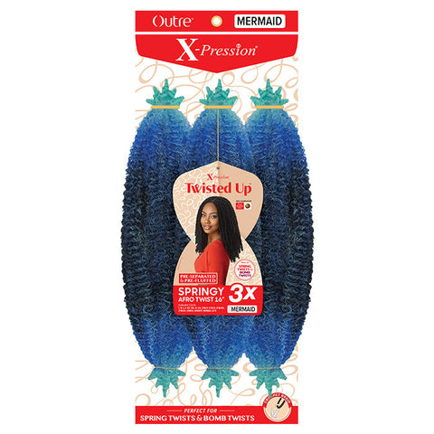 Outre X-Pression Twisted Up Crochet Braid - 3X SPRINGY AFRO TWIST 16" Outre X-Pression Twisted Up Crochet Braid - 3X SPRINGY AFRO TWIST 16"