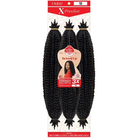 Outre X-Pression Twisted Up Crochet Braid - 3X SPRINGY AFRO TWIST 24" Outre X-Pression Twisted Up Crochet Braid - 3X SPRINGY AFRO TWIST 24"
