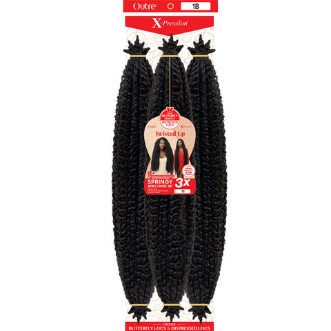 Outre X-Pression Twisted Up Crochet Braid - 3X SPRINGY AFRO TWIST 30" Outre X-Pression Twisted Up Crochet Braid - 3X SPRINGY AFRO TWIST 30"
