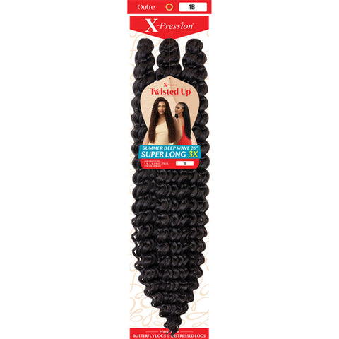 Outre X-Pression Twisted Up Crochet Braids 3X - SUMMER DEEP WAVE 26 SUPER LONG Outre X-Pression Twisted Up Crochet Braids 3X - SUMMER DEEP WAVE 26 SUPER LONG