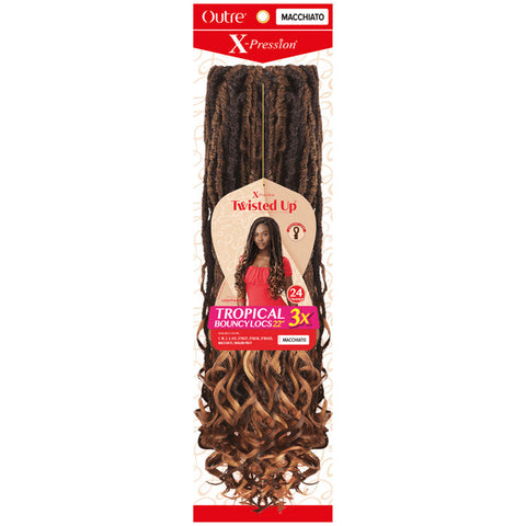 Outre X-Pression Twisted Up Pre-Looped Crochet Braid - TROPICAL BOUNCY LOCS 22" 3X Outre X-Pression Twisted Up Pre-Looped Crochet Braid - TROPICAL BOUNCY LOCS 22" 3X